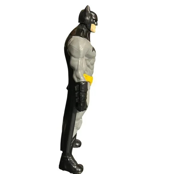Batman Gray Suit Action Figure 12-Inch Articulated Collectible With Cape & Yello - Picture 3 of 5
